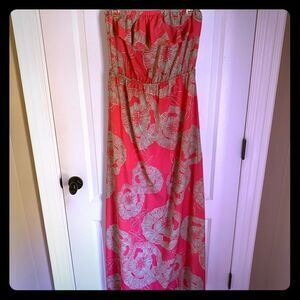 New Black Beard strapless maxi dress